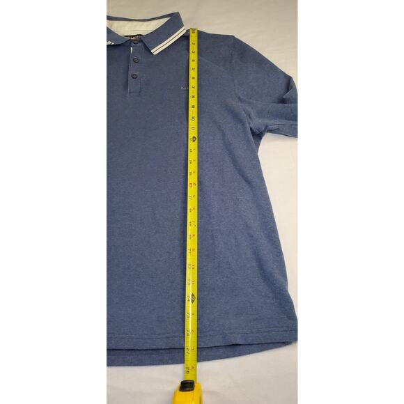 Michael Kors Size XXL Men's Blue Long Sleeve Polo Greenwich 100% Cotton CA12 - Picture 2 of 8